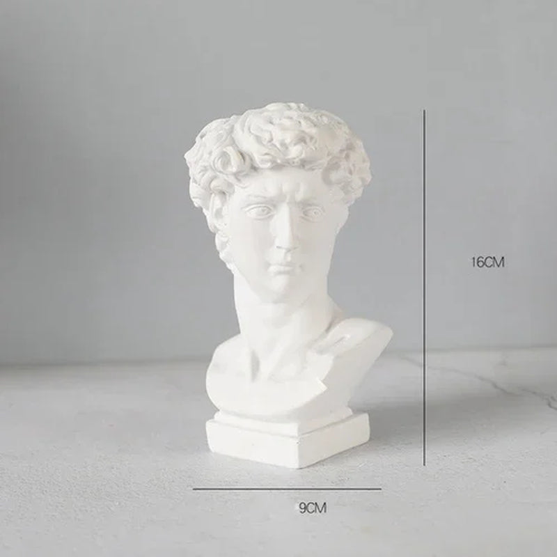 Ancient Greek White Resin Flowerpot Portrait Decoration Gypsum Vase Dry Flower Simulation Sculpture Soft Garden Ornament